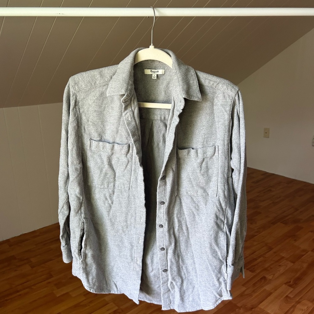 Madewell Gray Casual Button Down Shirt